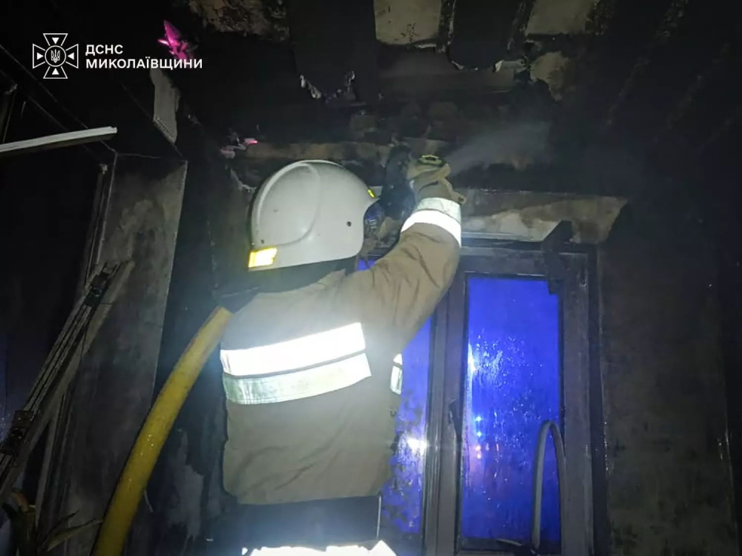 Пожежа у Новому Бузі 26 жовтня. Фото: ДСНС