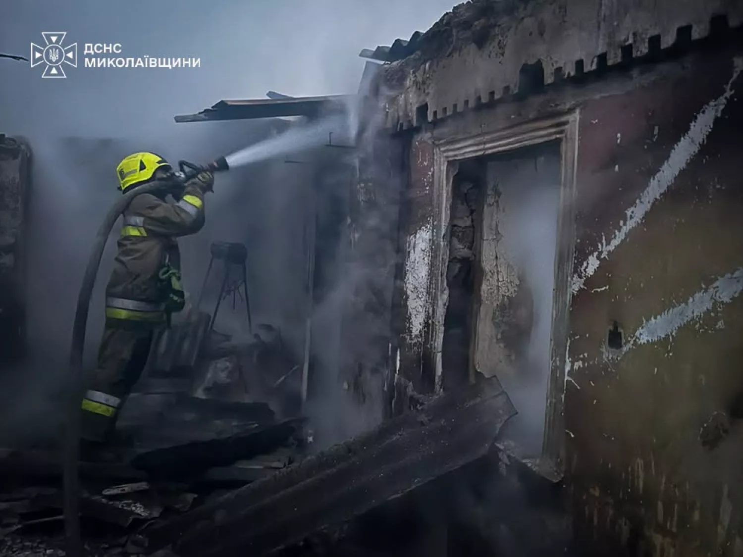 Пожежа у Новому Бузі 26 жовтня. Фото: ДСНС