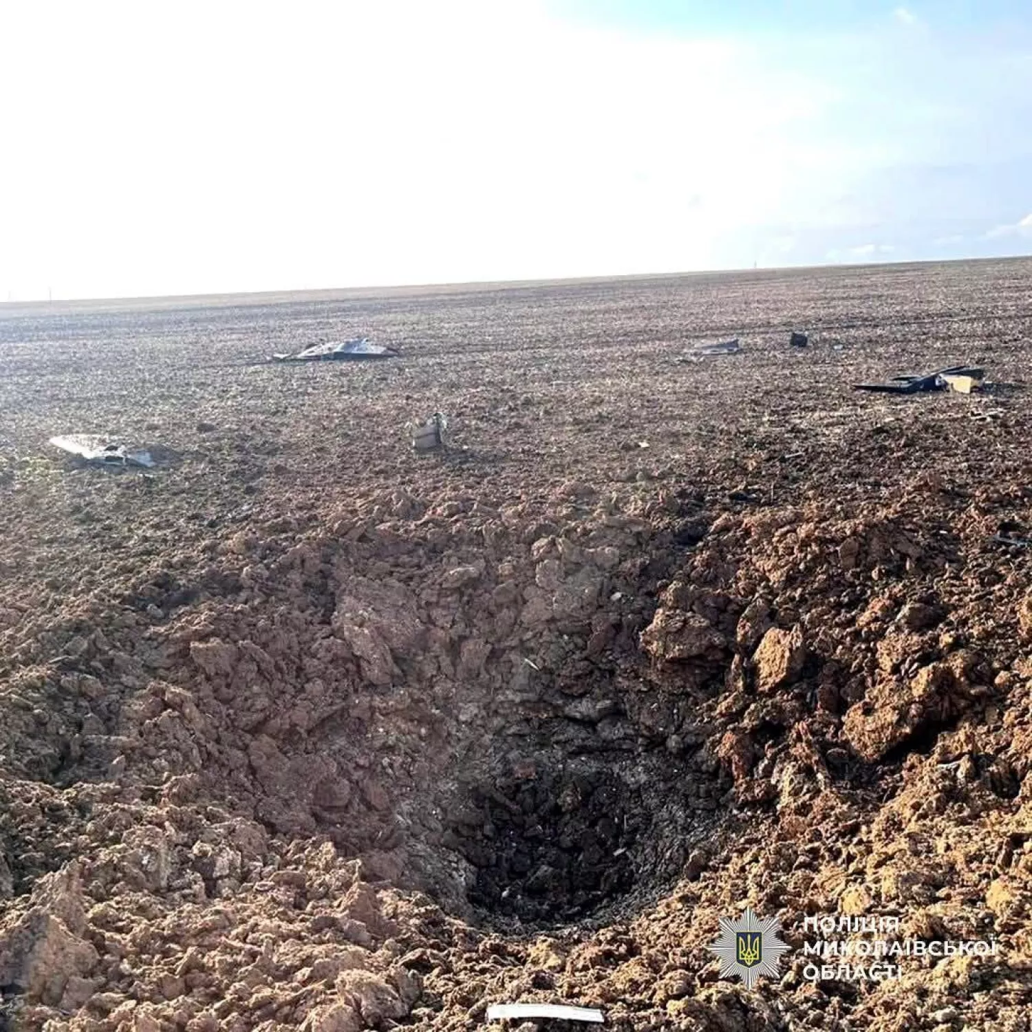 Поліція Миколаївщини знищила бойову частину дрона-камікадзе. Фото нацполіція