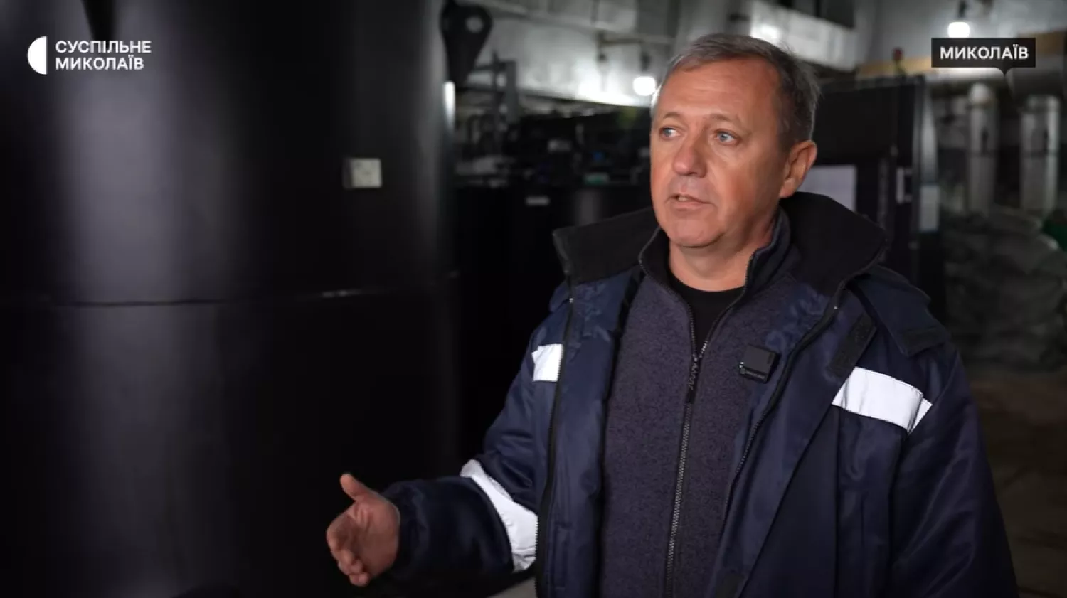 Начальник відділу насосних станцій водоканалу Тимофій Прокопенко. Скриншот з відео Суспільне. Миколаїв