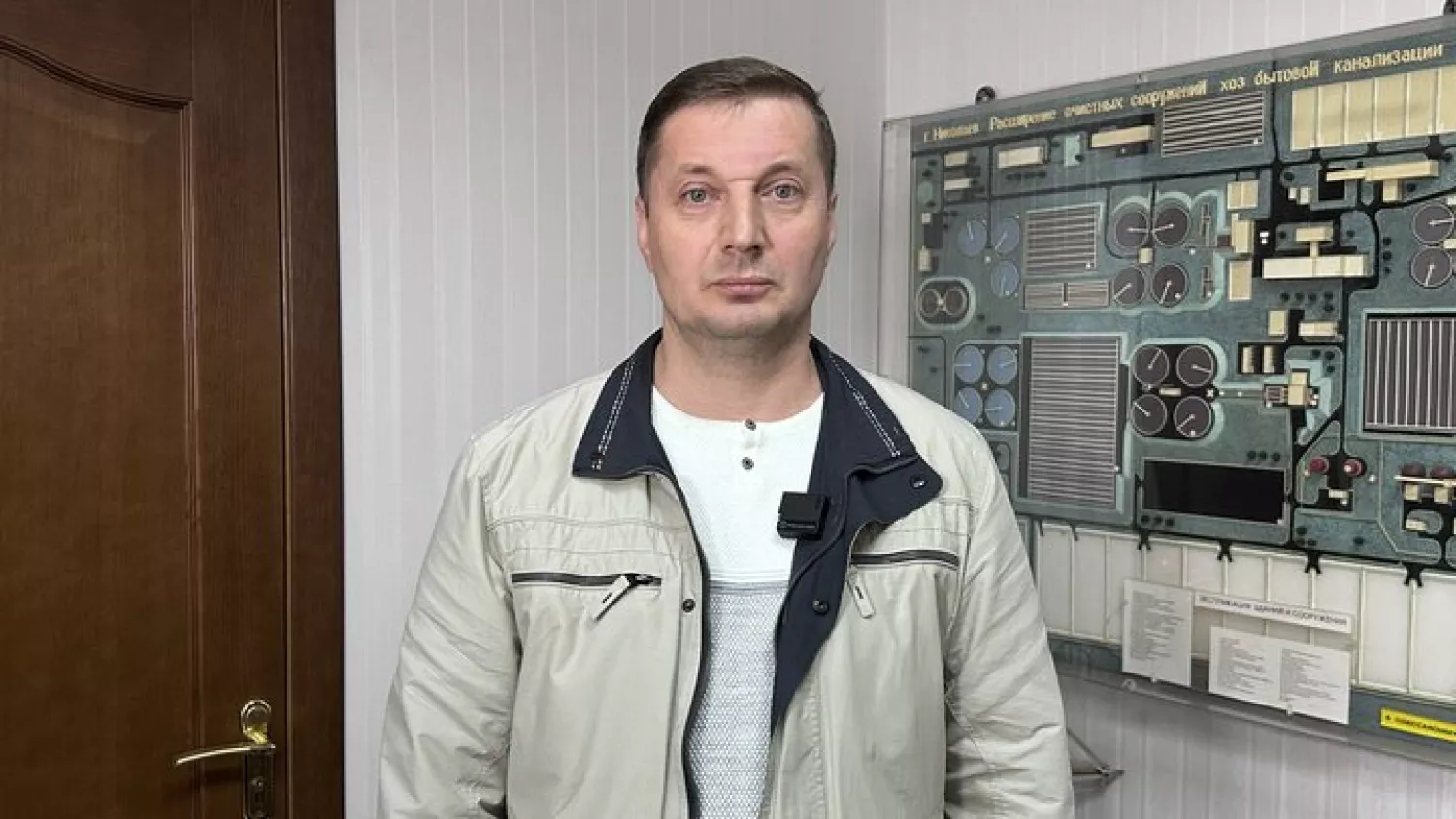 Головний інженер водоканалу Віталій Ткаченко. Фото: Суспільне Миколаїв/Назарій Рубаняк