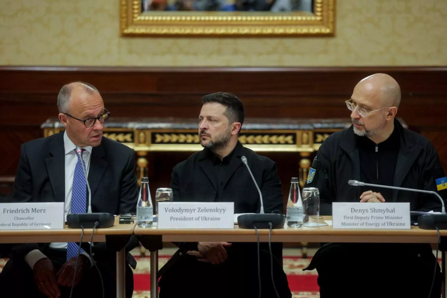 Українсько-німецький бізнес-форум під керівництвом Президента України Володимира Зеленського та Федерального канцлера Німеччини Фрідріха Мерца. Фото: Telegram-канад Дениса Шмигаля