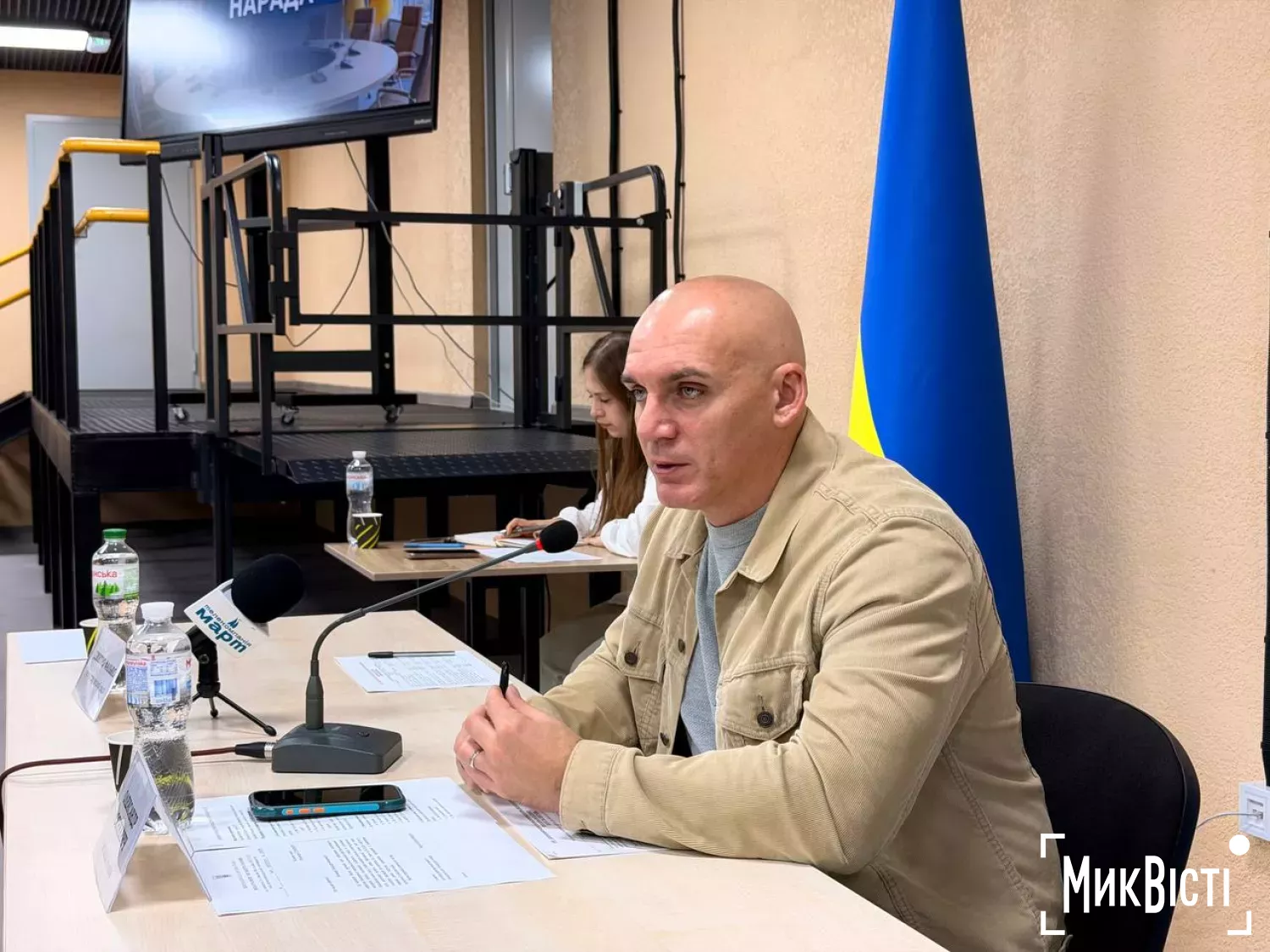 Міський голова Олександр Сєнкевич на апаратній нараді 5 жовтня. Фото: МикВісті