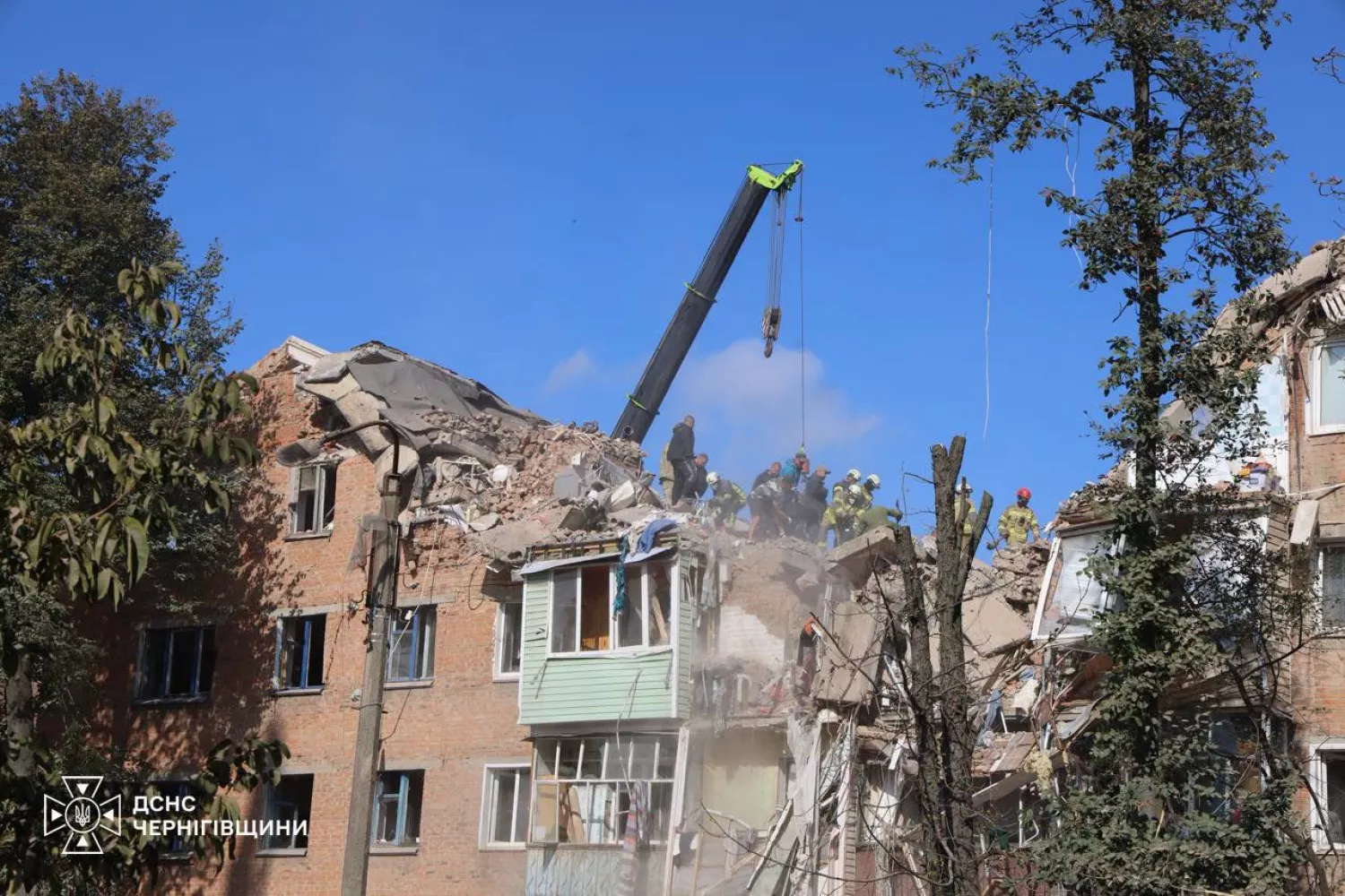 Будинок, зруйнований унаслідок російської атаки на Прилуки, 7 жовтня 2026 року. Фото: ДСНС