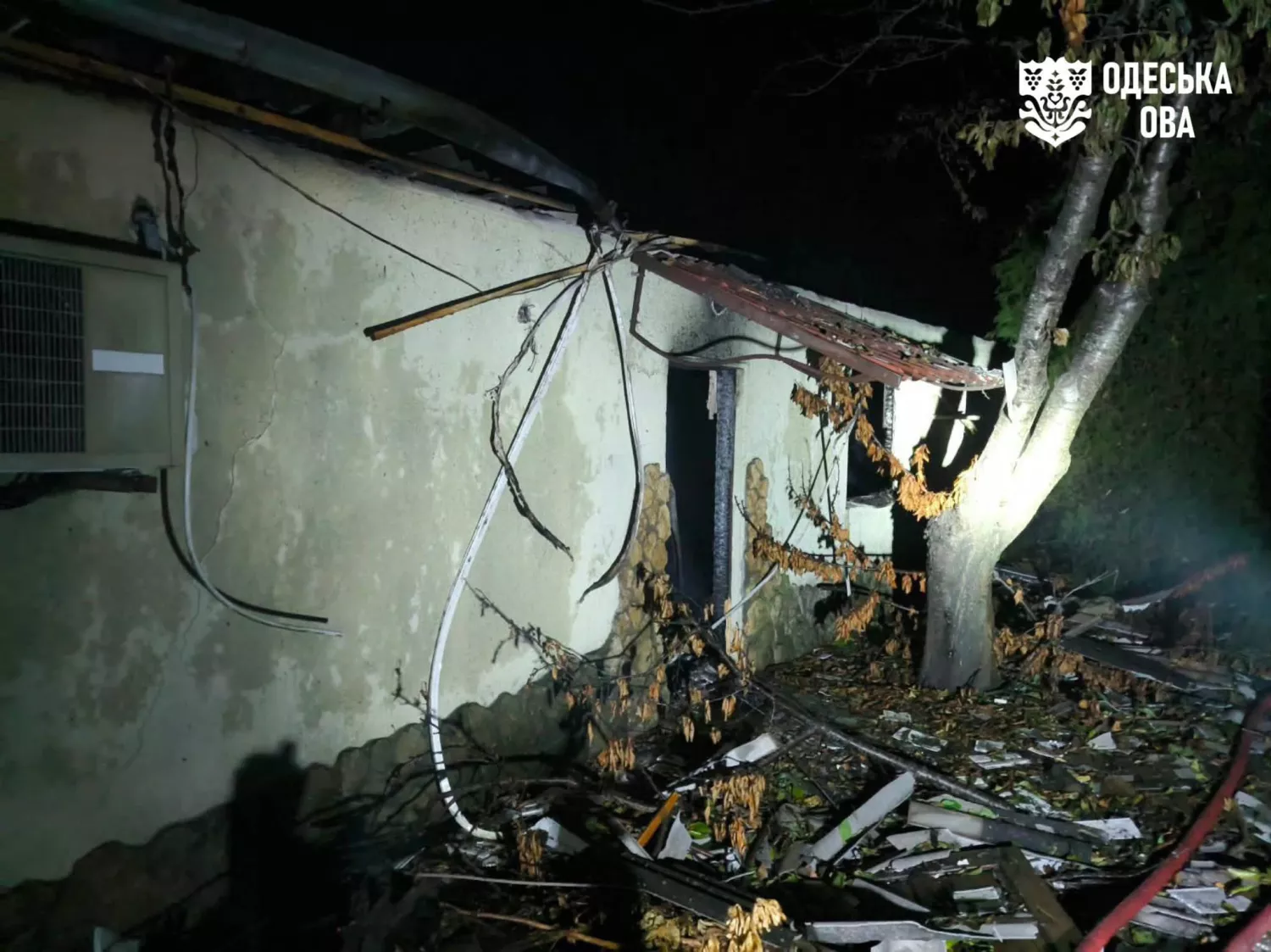 Наслідки обстрілу Одещини 9 жовтня. Фото: ОВА