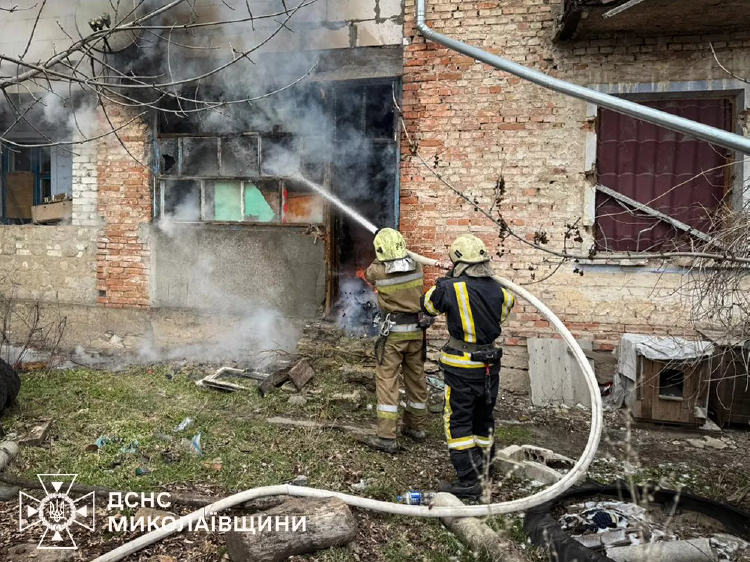 Ліквідація пожежі у Миколаївській області. Фото: ДСНС