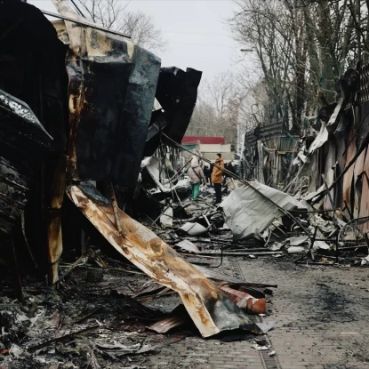 Наслідки російських обстрілів в Одесі 12 лютого. Фото: Одеська МВА