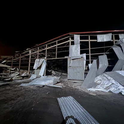 Наслідки російських обстрілів в Одеській області, 13 лютого, фото: ДСНС