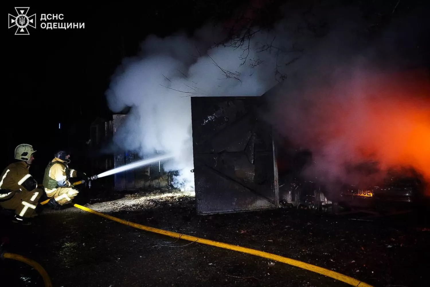 Обстріл Одеси 17 лютого. Фото: ДСНС