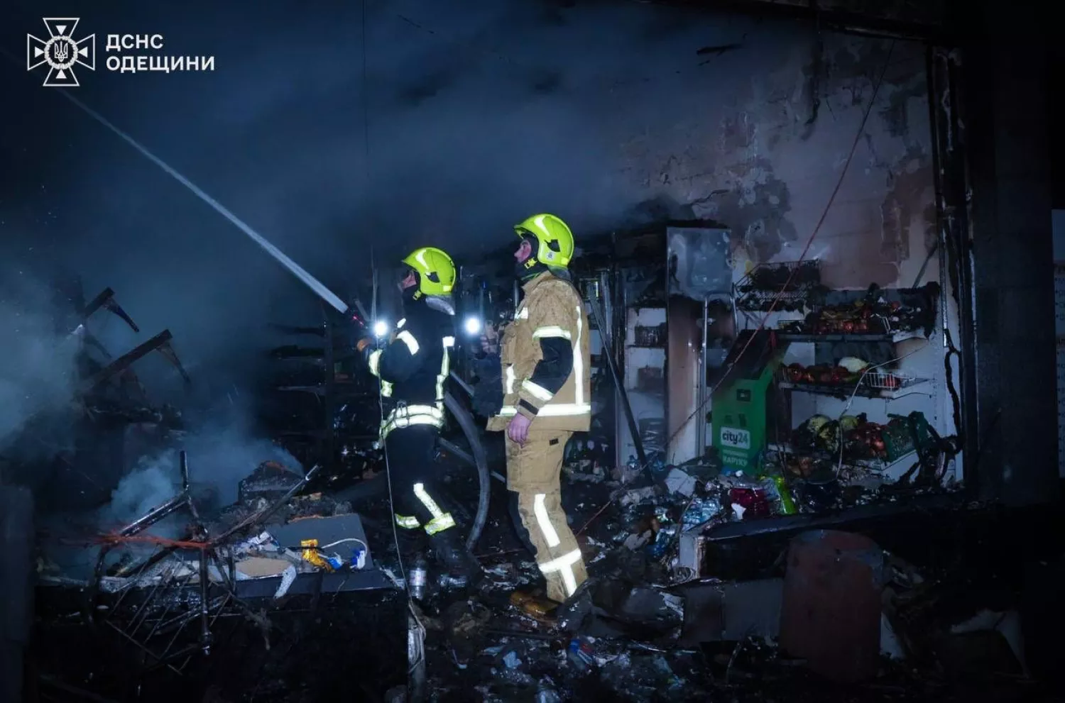 Обстріл Одеси 17 лютого. Фото: ДСНС