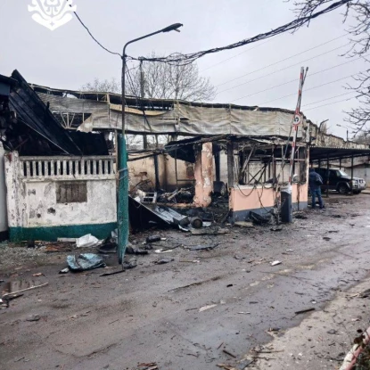 Наслідки нічної атаки по Одесі 17 лютого 2026 року. Фото: Одеська ОВА