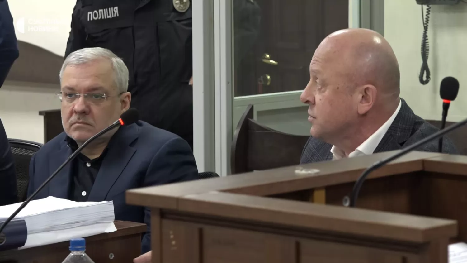 Колишній міністр юстиції Герман Галущенко в суді. Скриншот з трансляції