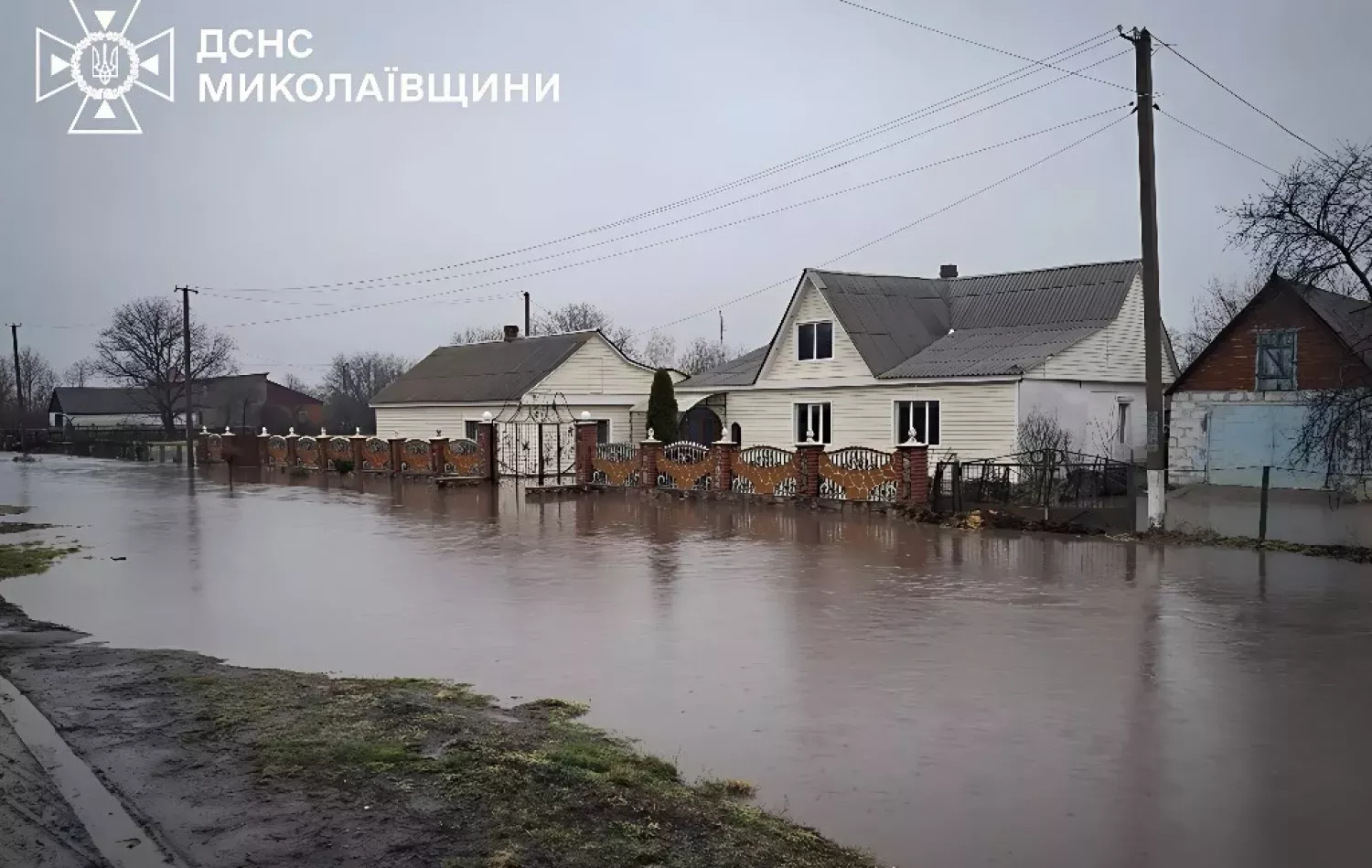Через танення снігу та дощі на Миколаївщині підтопило будинки. Фото: ДСНС