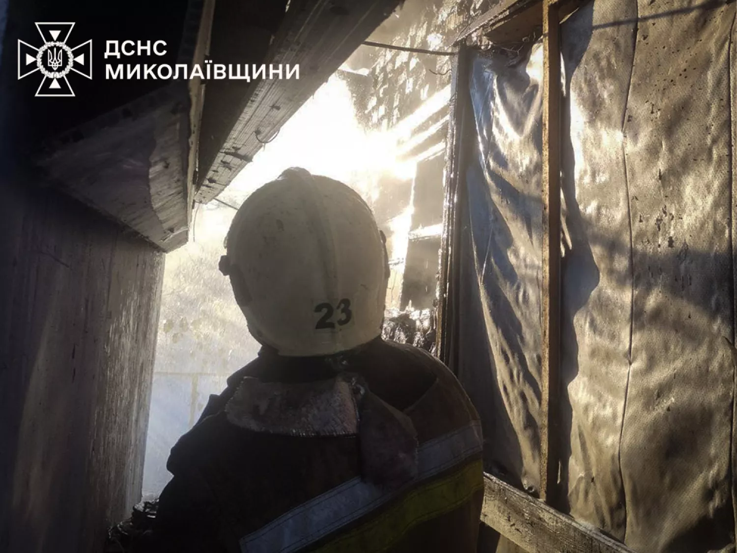 Пожежа на Миколаївщині. Фото: ДСНС