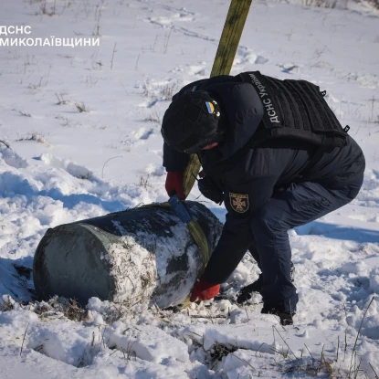 На Миколаївщині сапери знищили ракету Х-101. Фото: ДСНС Миколаївщини