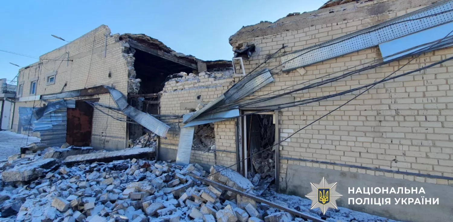 Обстріл Херсонської області. Фото: Нацполіція