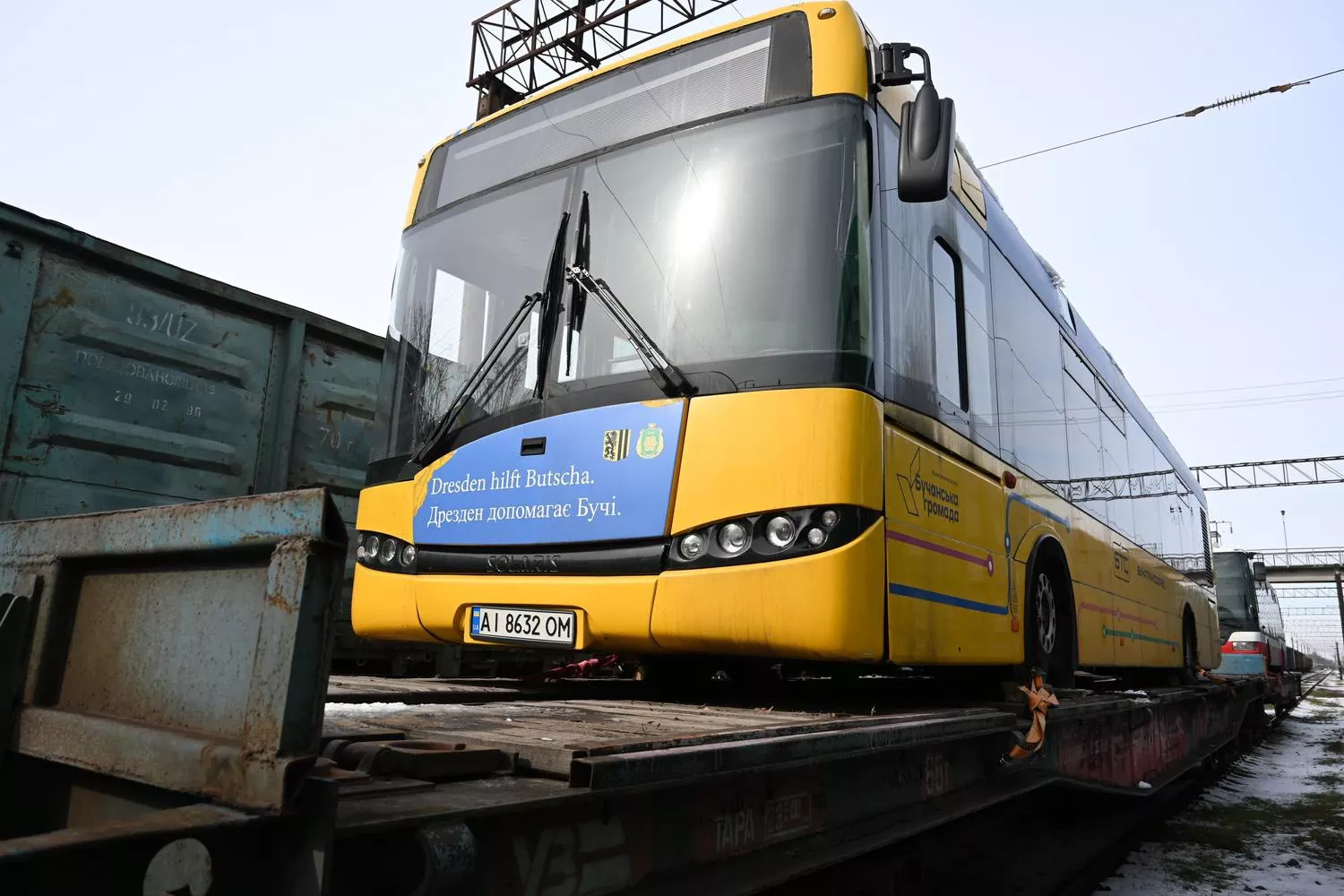 Одеса отримала перші шість автобусів у межах гуманітарної підтримки з Київщини. Фото: ОВА