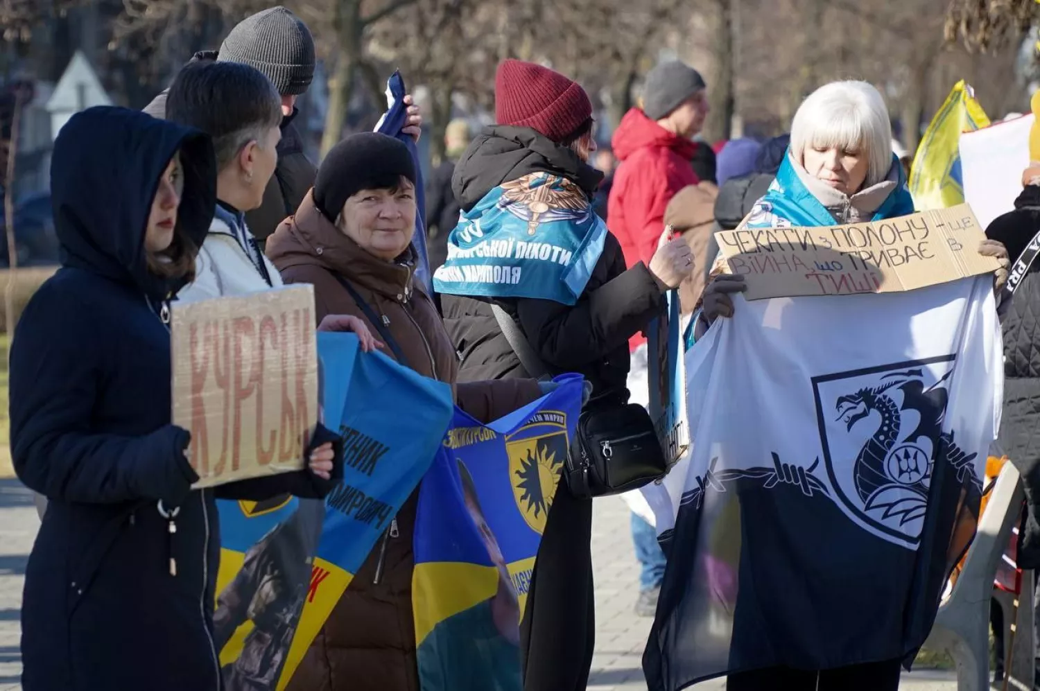 У Миколаєві 22 лютого пройшла акція-нагадування щодо військовополонених. Фото: телеграм-канал Сєнкевич Online
