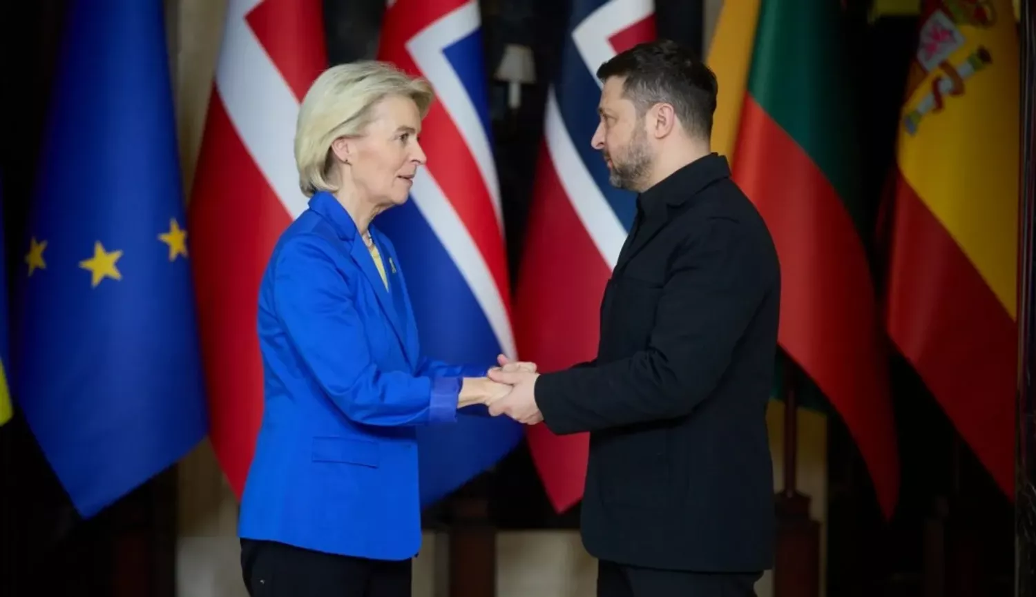 Урсула фон дер Ляєн та Володимир Зеленський. Фото: ОП