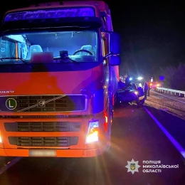 ДТП на трасі М-14 у Миколаївському районі. Фото: Нацполіція