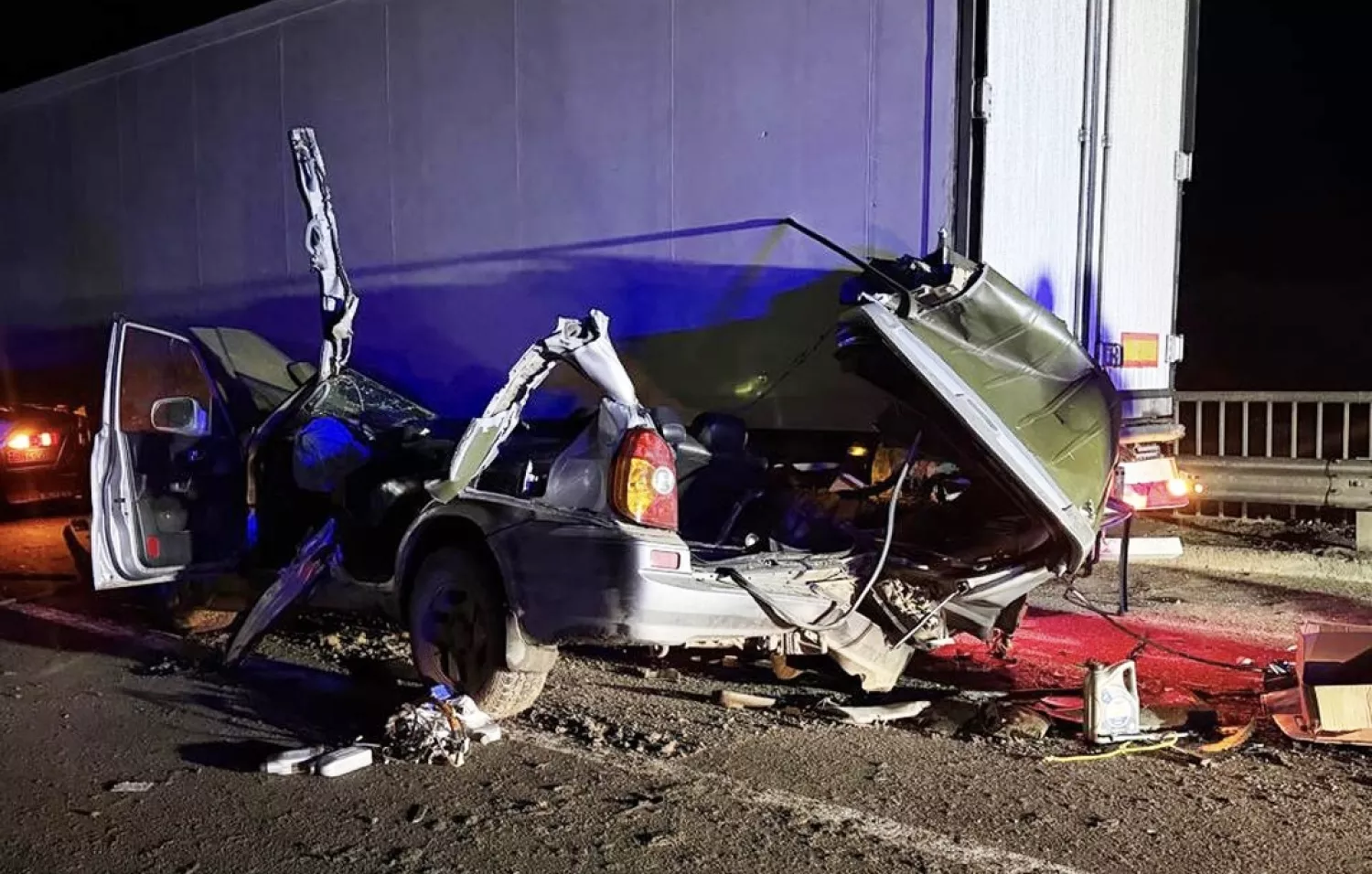 ДТП на трасі М-14 у Миколаївському районі. Фото: Нацполіція