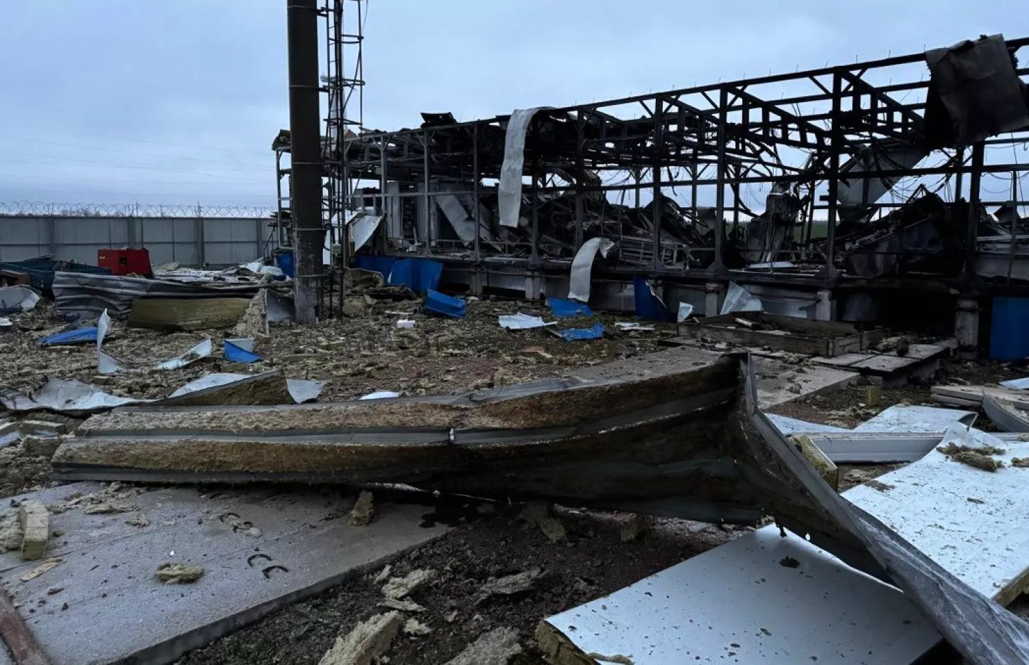 Пошкоджена вітрова електростанція на Миколаївщині. Фото: Держекоінспекція