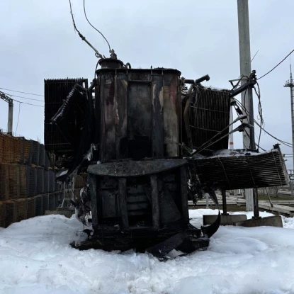 Пошкоджена вітрова електростанція на Миколаївщині. Фото: Держекоінспекція