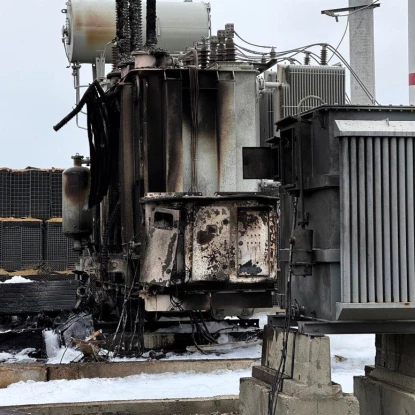 Пошкоджена вітрова електростанція на Миколаївщині. Фото: Держекоінспекція