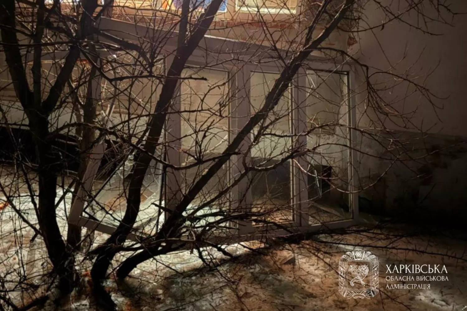 Наслідки обстрілу Харкова 26 лютого. Фото: Харківська ОВА
