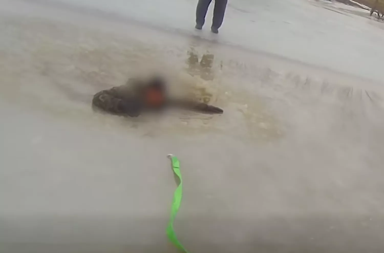 Чоловіка поліцейські дістали власними силами, не дочекавшись рятувальників. Скриншот з відео ГУНП Миколаївщини