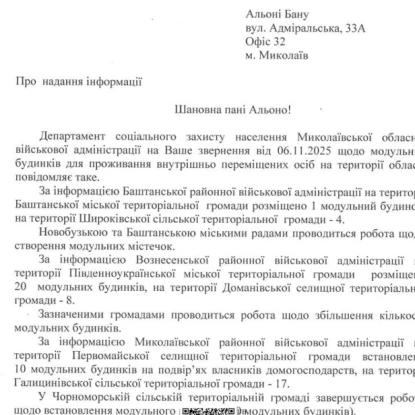 Скриншот відповіді на запит НикВести