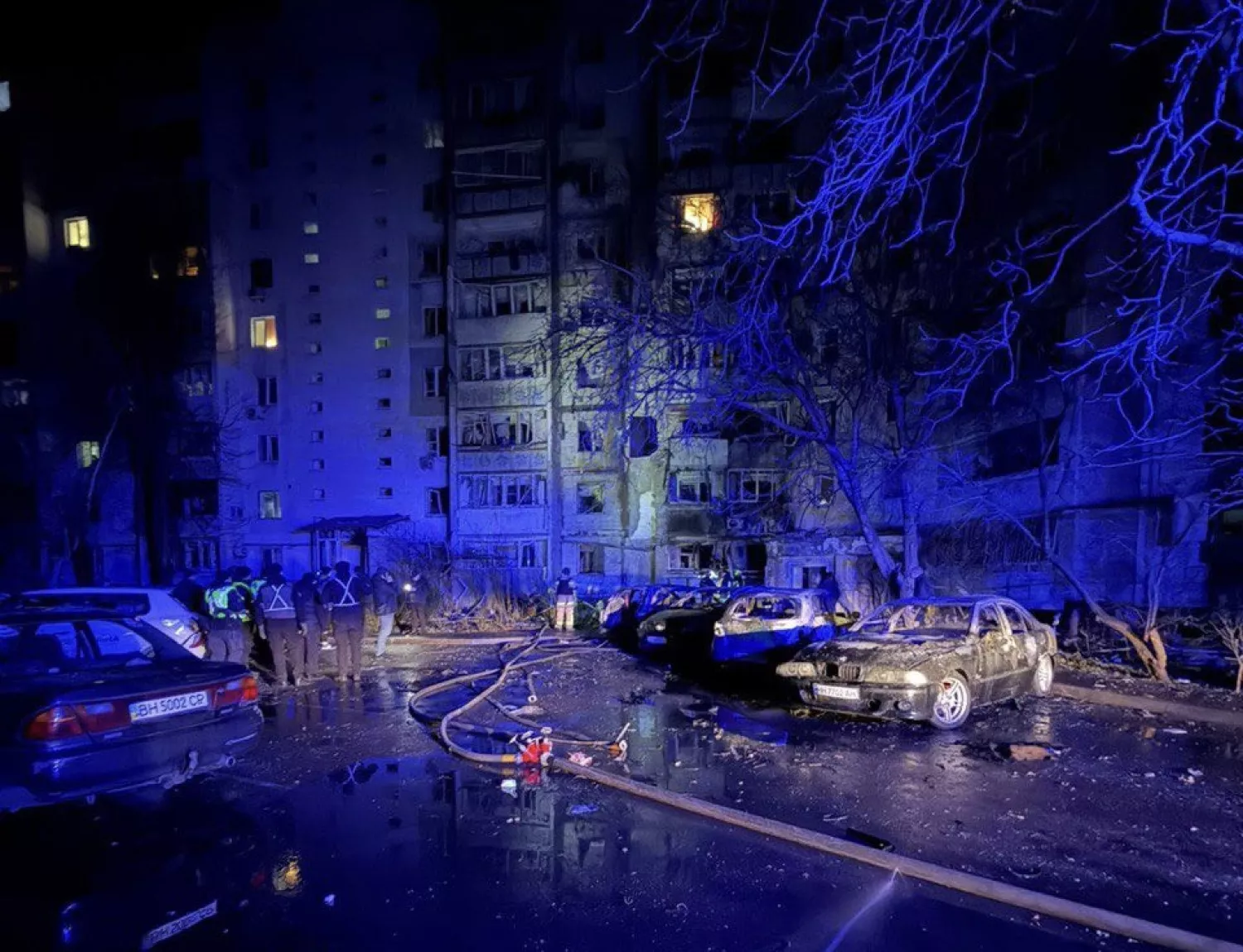 Наслідки обстрілу Одеси 31 грудня 2025 року. Фото: Одеська МВА