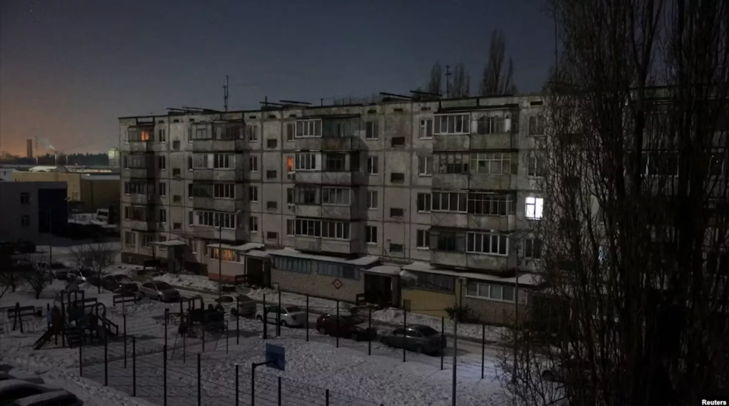 Знеструмлення в російському Бєлгороді, 3 лютого 2026 року. Фото: Reuters