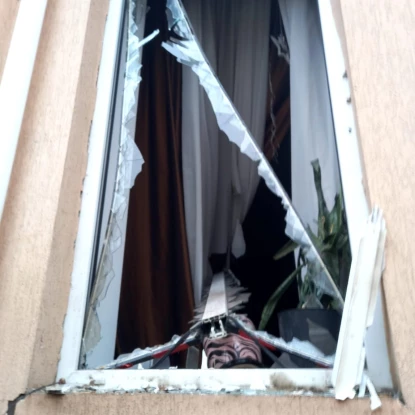 Наслідки обстрілу Херсонщини 8 лютого. Фото: Поліція Херсонської області