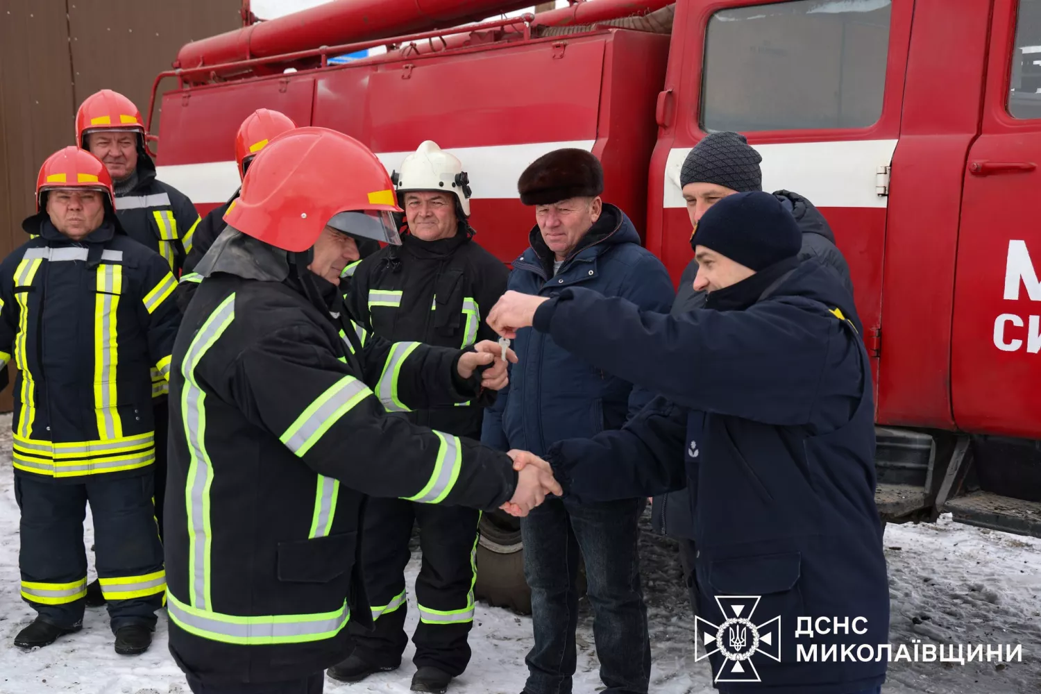 У Врадіївській громаді відкрили підрозділ місцевих вогнеборців. Фото: ДСНС