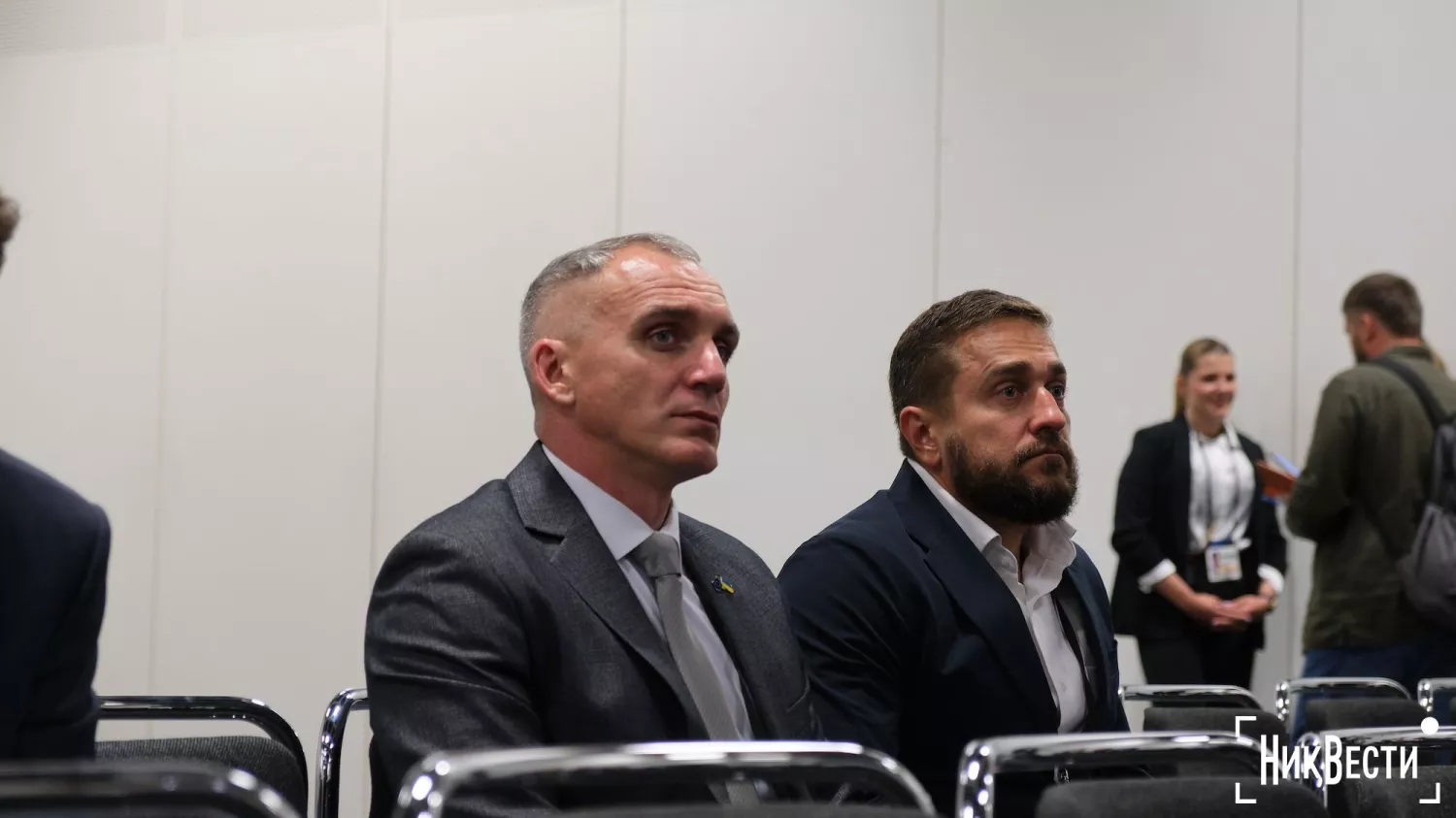 Мер Олександр Сєнкевич разом зі своїм замом Сергієм Коренєвим на Конференції з відновлення України в Берліні (URC), фото: «МикВісті»