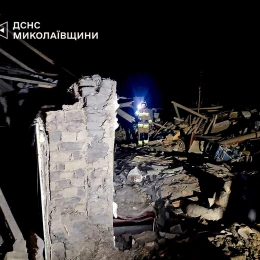 Зруйнований будинок в Братському внаслідок вибуху газу. Фото: ДСНС Миколаївщини