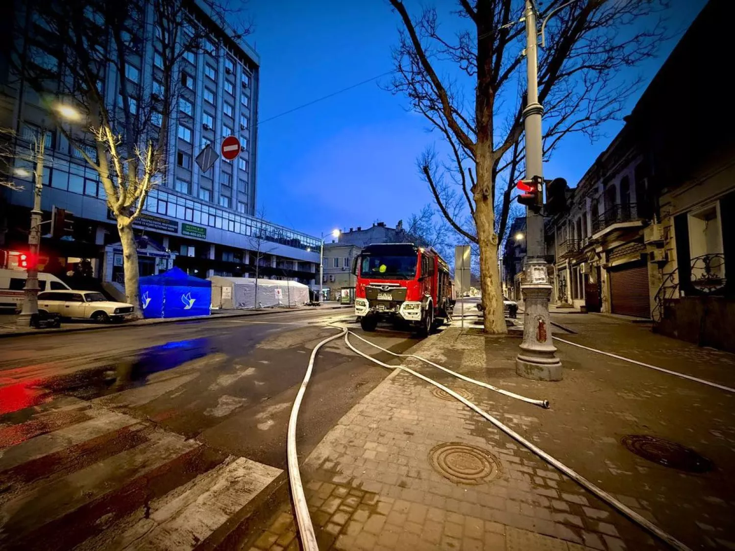 Наслідки обстрілу Одеси 19 березня. Фото: МВА