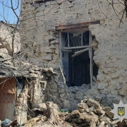 Наслідки обстрілу Херсонщини. Фото: Нацполіція