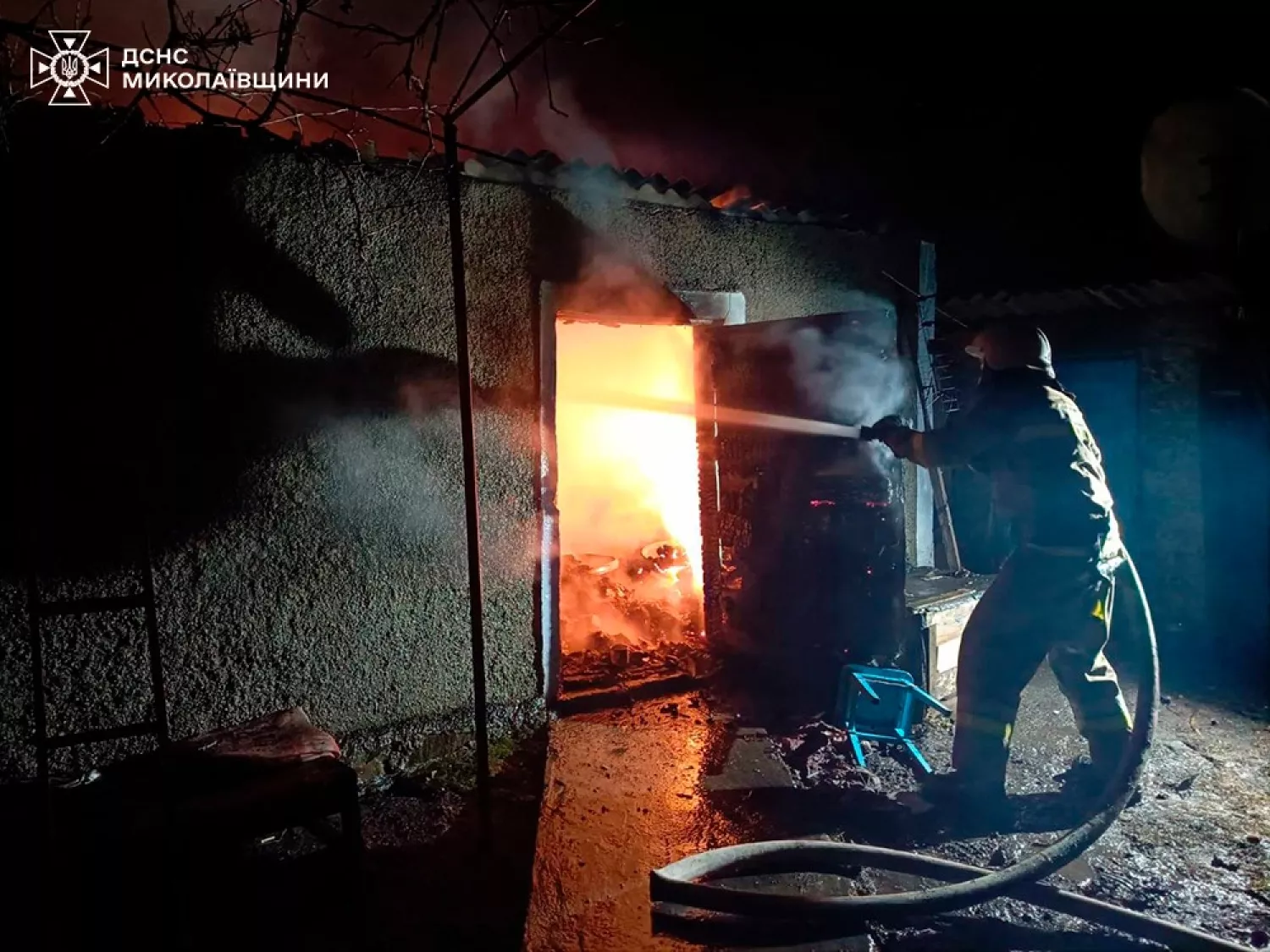 Пожежа у Миколаївській області 20 березня. Фото: ДСНС