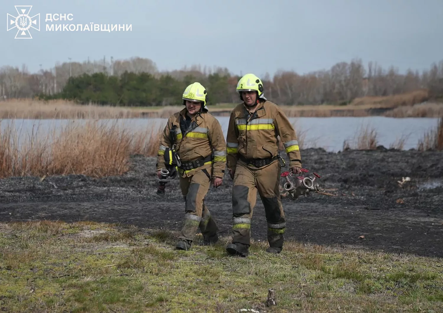 Наслідки пожеж на Миколаївщині 24 березня. Фото: ДСНС Миколаївщини