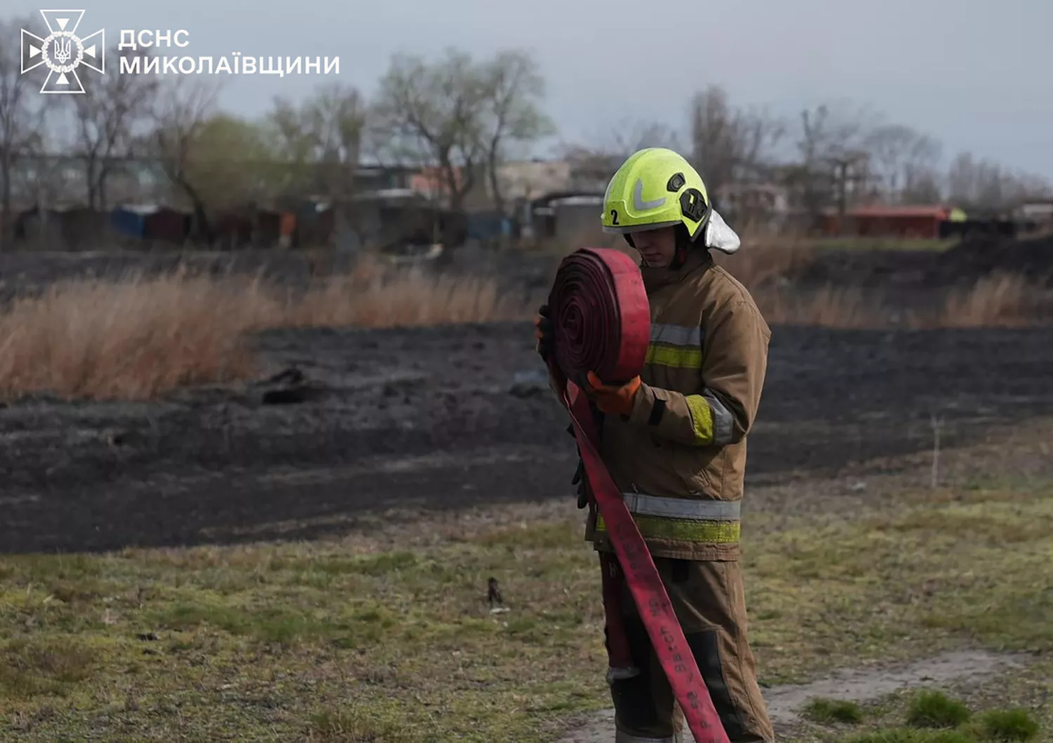 Наслідки пожеж на Миколаївщині 24 березня. Фото: ДСНС Миколаївщини