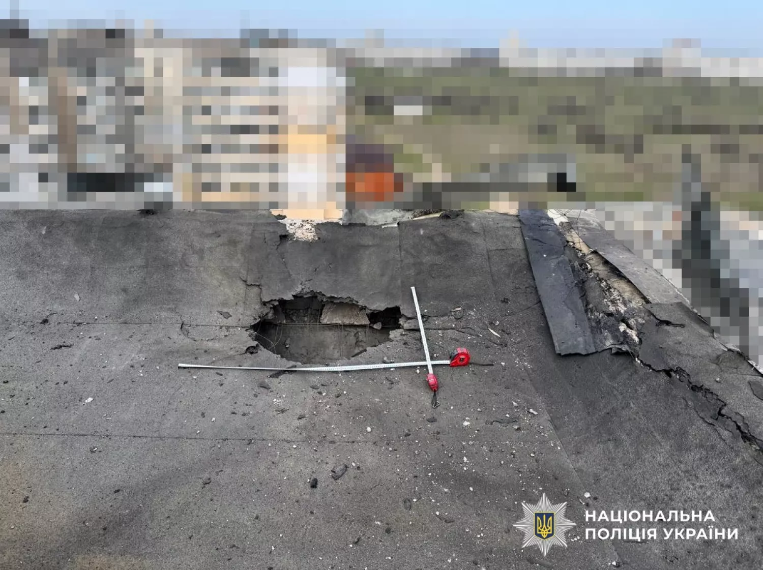Наслдіки обстрілу Херсонщини. Фото: Нацполіція