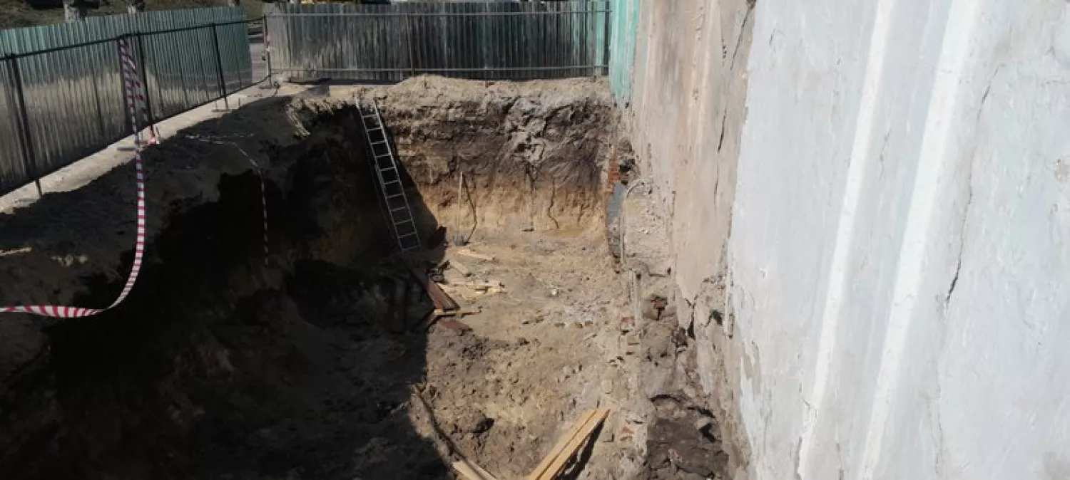 Знайдені підвали під час будівництва. Фото: Суспільне Миколаїв
