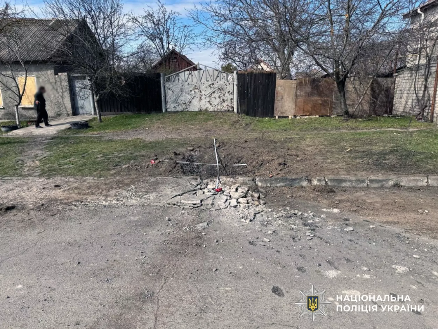 Наслдіки обстрілу Херсонщини. Фото: Нацполіція