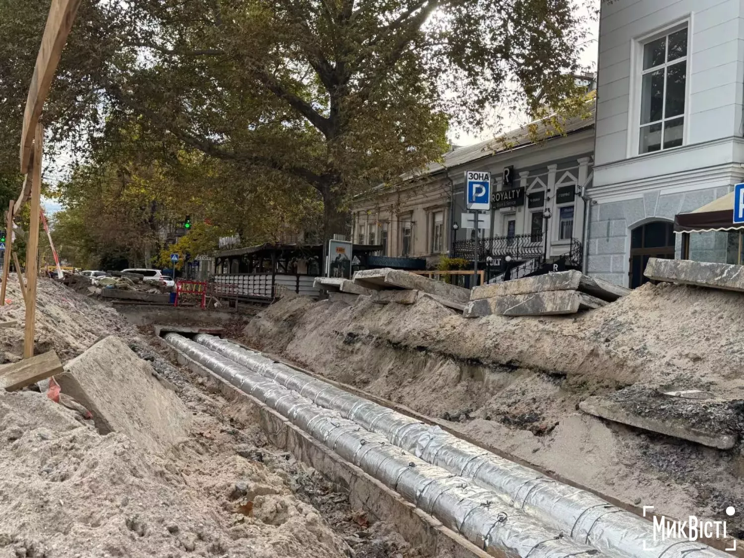 Ремонт мереж по вулиці Маріупольська. Архівне фото «МикВісті»