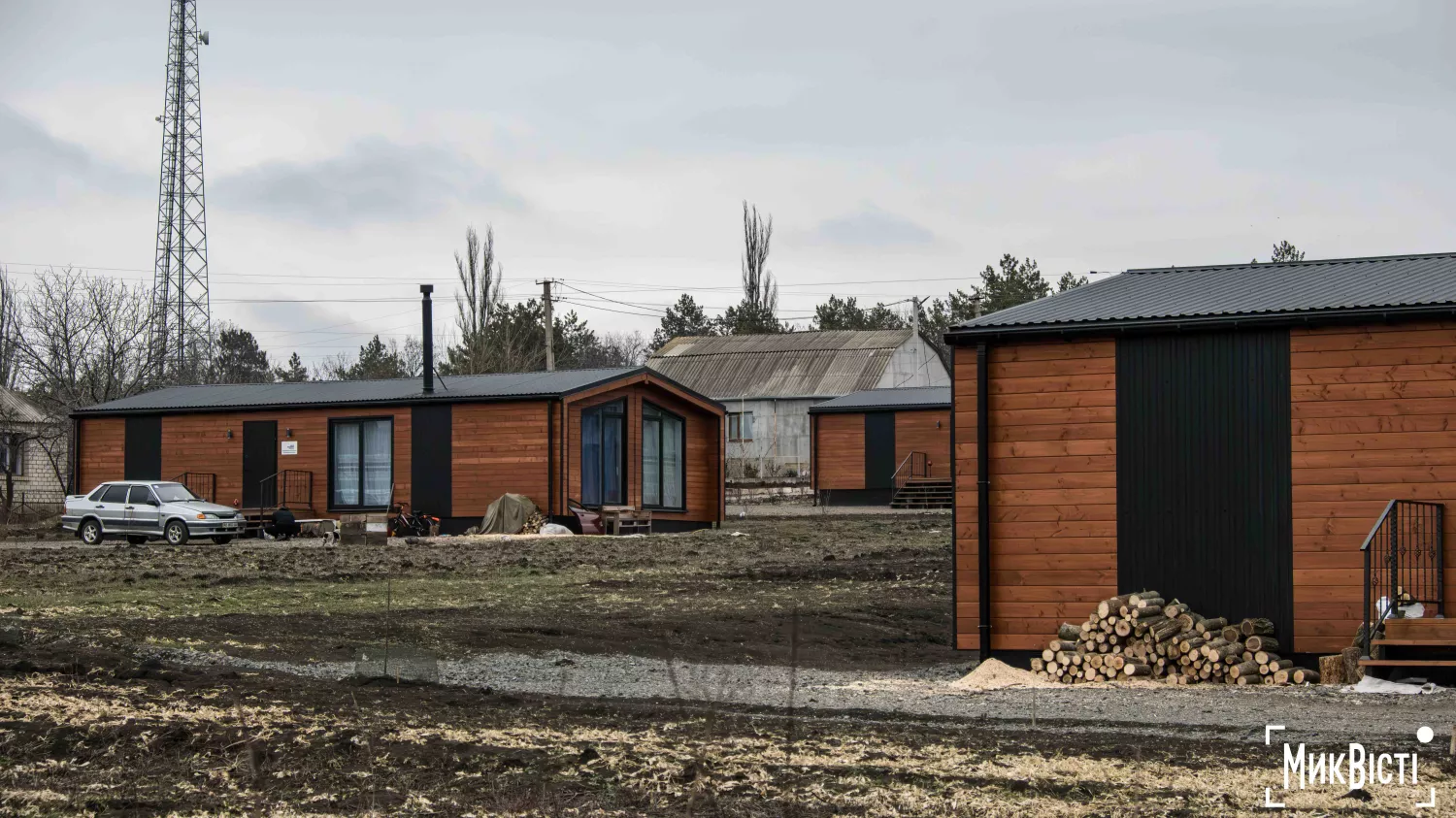 Модульні будинки, які були профінансовані данськими партнерами в Доманівці. Фото: «МикВісті»