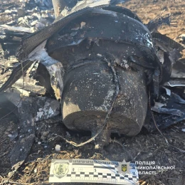 У Миколаївському районі знищили бойову частину ворожого дрона. Фото: Головне управління поліції Миколаївської області