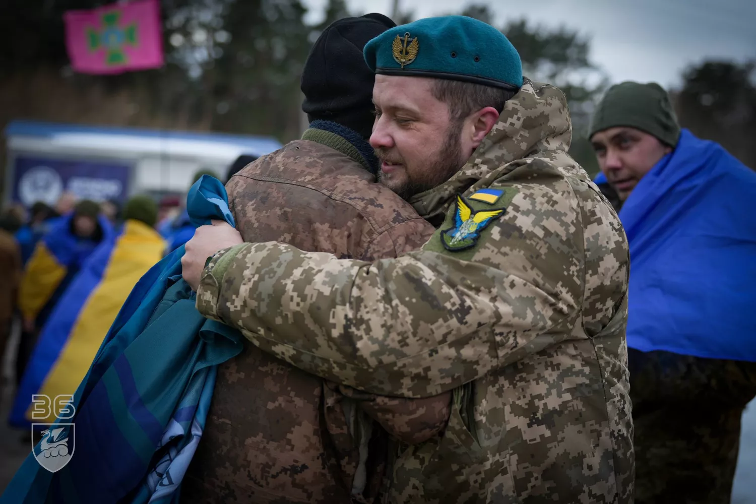 Миколаївські морпіхи повернулися з полону. Фото: 36 ОБрМП