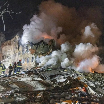 Ракетний удар по Харкову 7 березня 2026 року. Фото: ДСНС